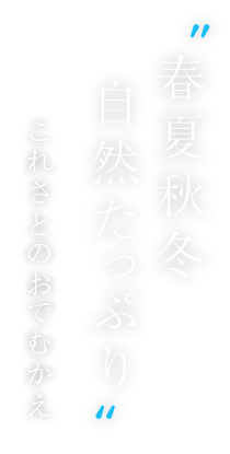 是春夏秋冬自然たっぷり これさとのおでむかえ