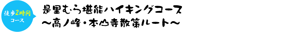 徒歩120分コース＞是里むら堪能ハイキングコース